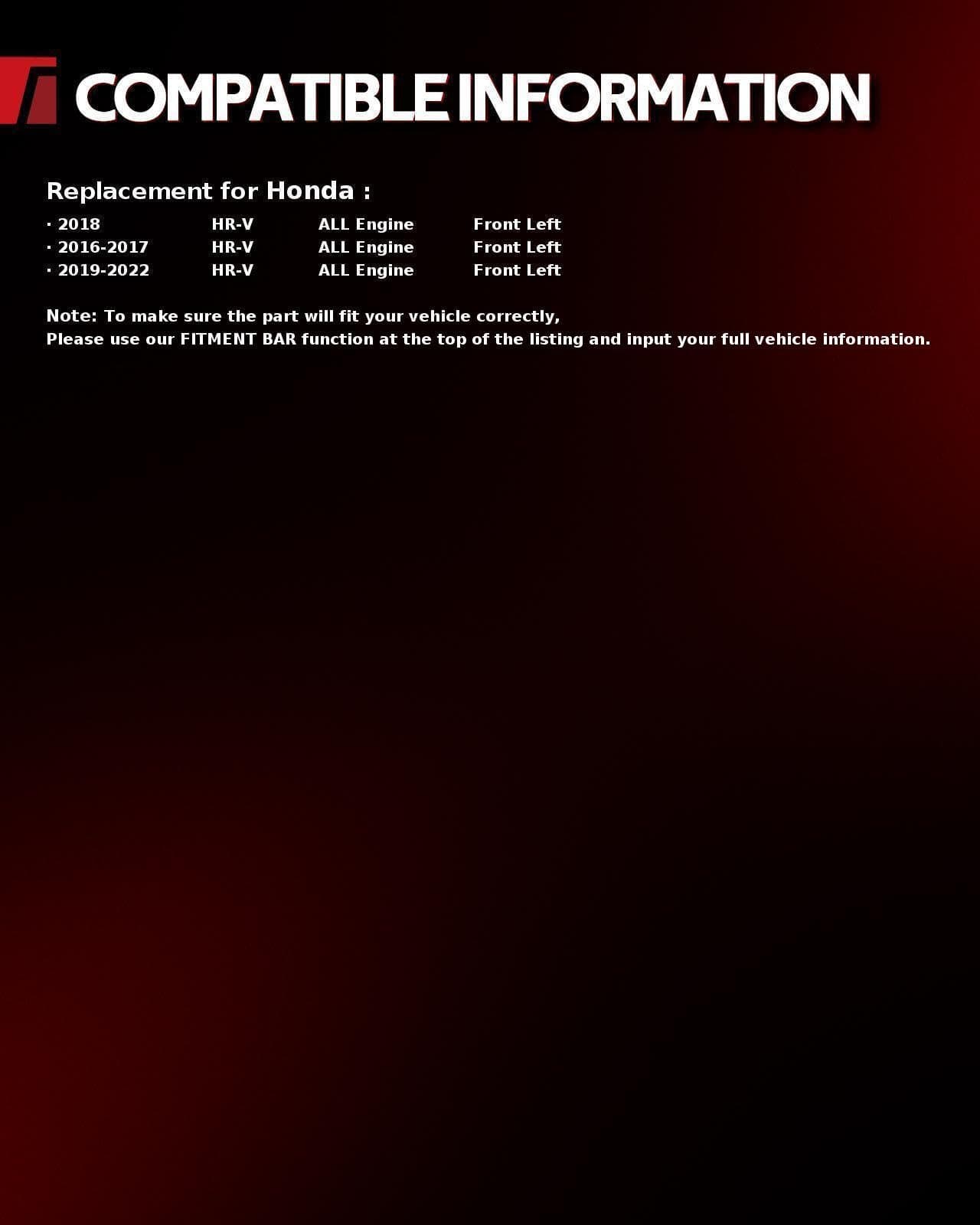 Torchbeam CV Axle Shaft Assembly Compatible with 2016 2017 2018 2019 2020 2021 2022 Honda H-R-V, Front Left CV Axle NCV36195