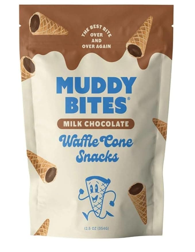 MuddyBites Milk Chocolate Waffle Cone Snacks, 12.5 oz