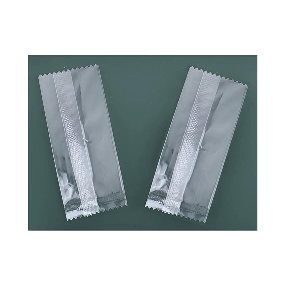 200 Pieces Empty Mini 1.57" x 3.74" Candy Wrappers for Caramels Serrated Edge Heat Seal Bags for Nougat Clear Gift Cellophane Bags for Nougat Caramel, Cookie, Chocolate, Candy, Snack
