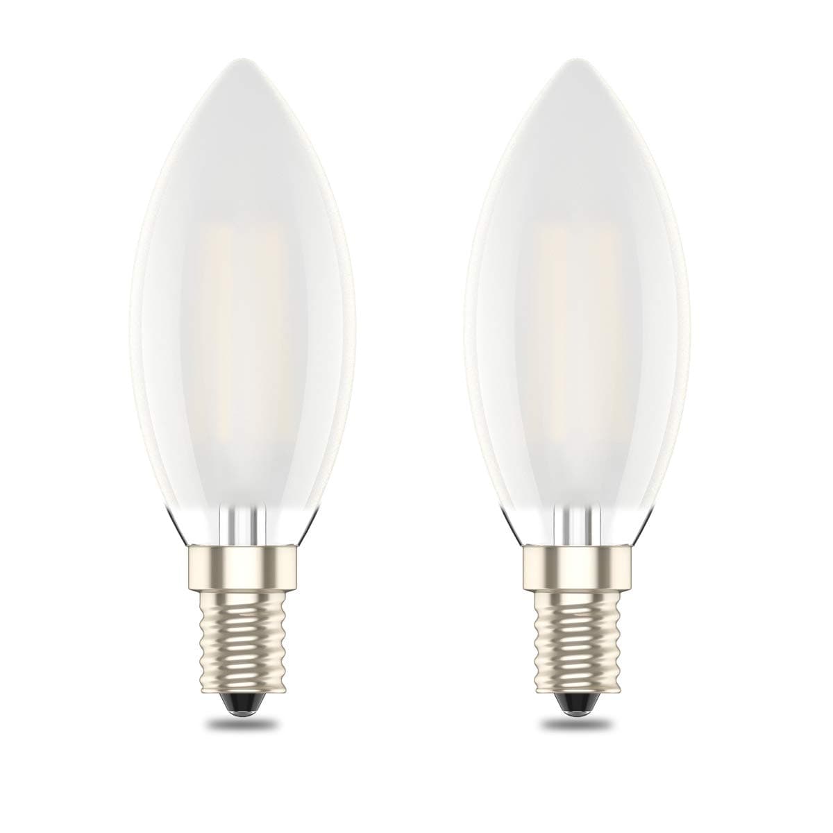 E14 Dimmable Led Candle Bulb,C35 SES Small Edison Screw,4w Equivalent 40w, Warm White 2700K (2, Warm White)