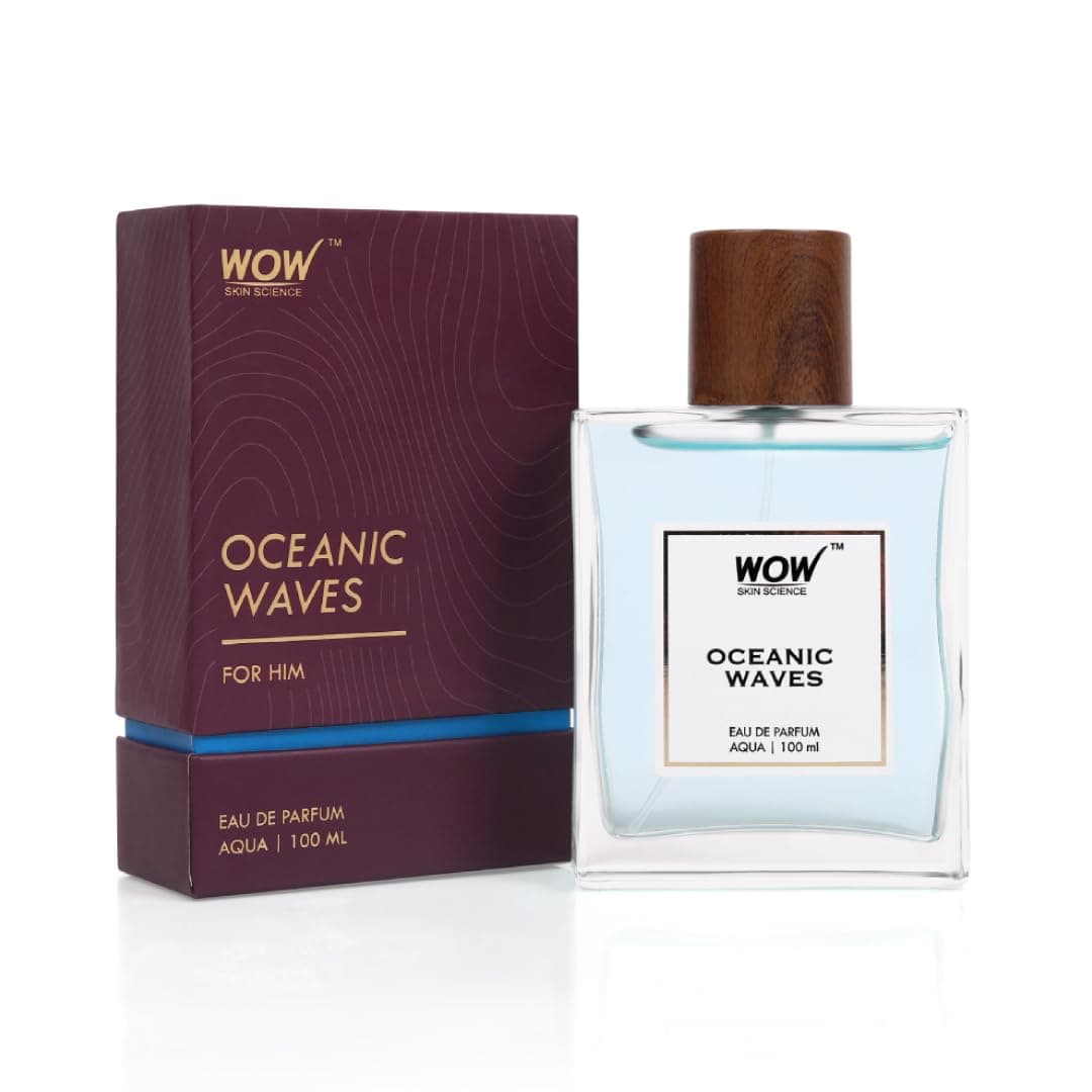 WOW Skin Science Oceanic Waves | Aqua Eau De Parfum | Long Lasting Luxury Perfume For Him | 100ml
