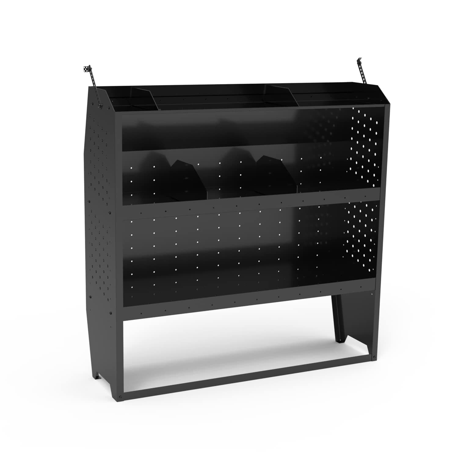 StarONE Cargo Van Shelving Storage Fit for Transit Connect 2014+,NV200,Chevy City Express, Promaster City w/Hooks,Black,Steel,42" W x 43" H x 13" D