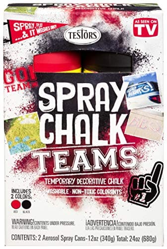 Testors 334333 Spray Chalks Teams, Red/Black