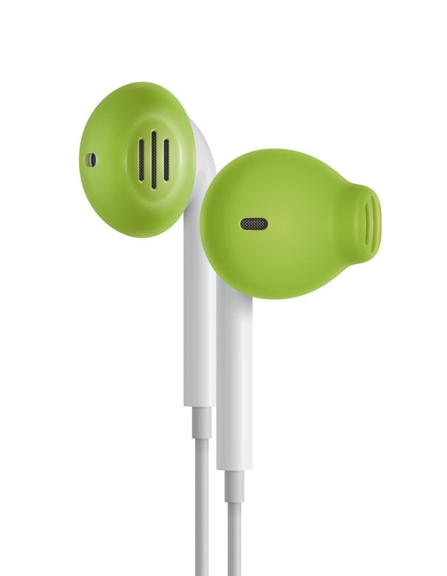 EarSkinz EarPod Covers (ES2) - Lime - for Apple iPhone X / 8/7 / 6S / 6 / 5S / 5SE / 5C / 5