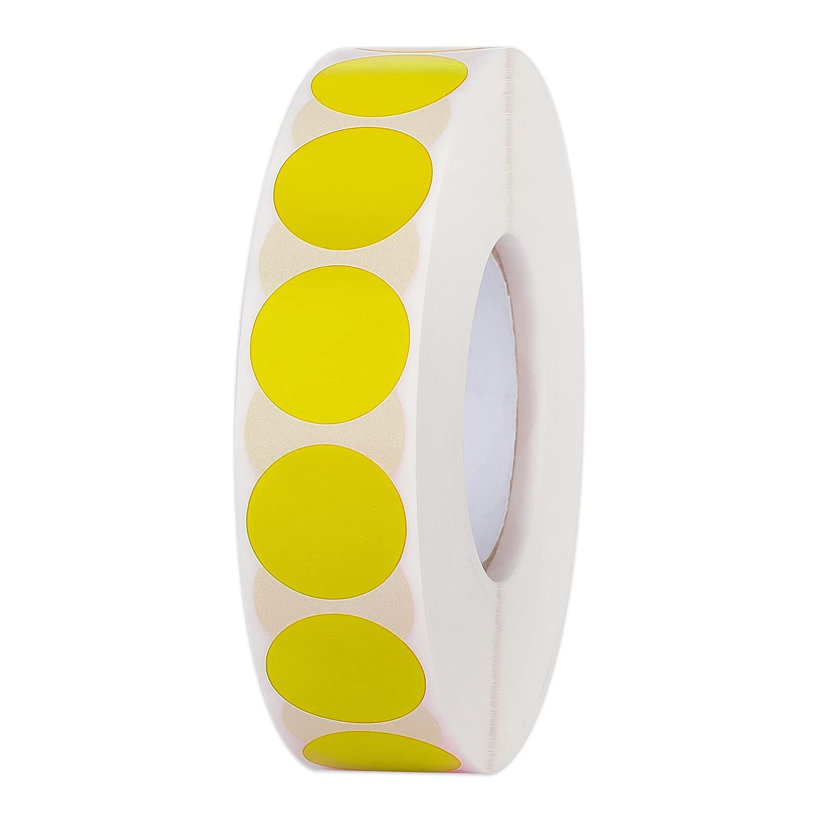 Pack of 2000 Round Color Coding Circle Dots Stickers Labels (3/4", Yellow)