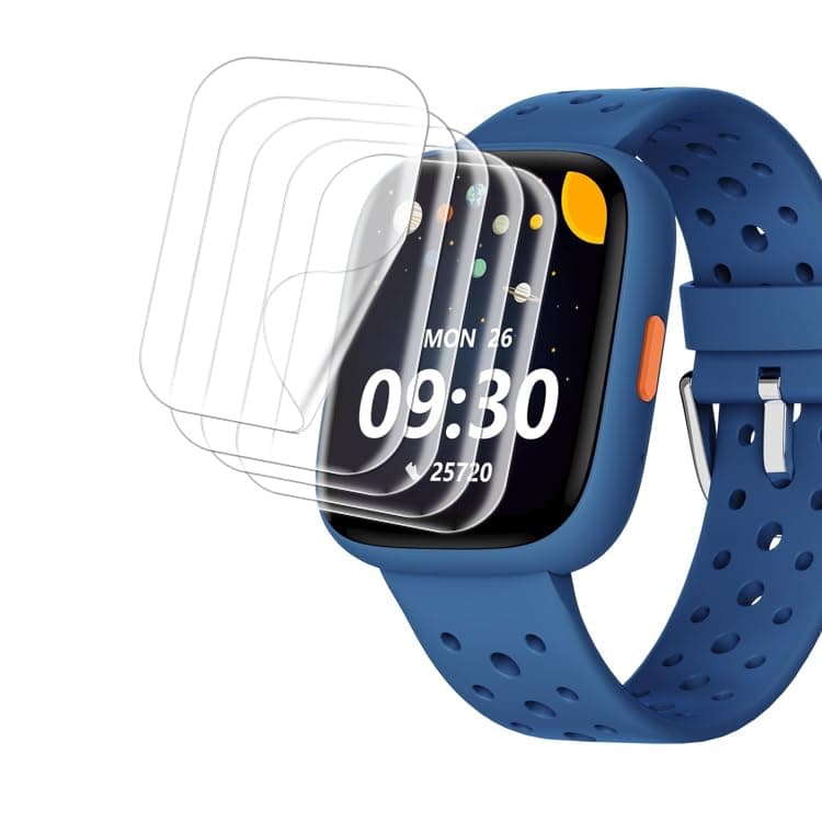 [5 Pack] screen protector for BIGGERFIVE smart watch BW02, Case Friendly HD Clear [Anti-Scratch] [Bubble Free] [Anti-Fingerprint] PET Film for BIGGERFIVE BW02 1.8" Smart Watch Smartwatch