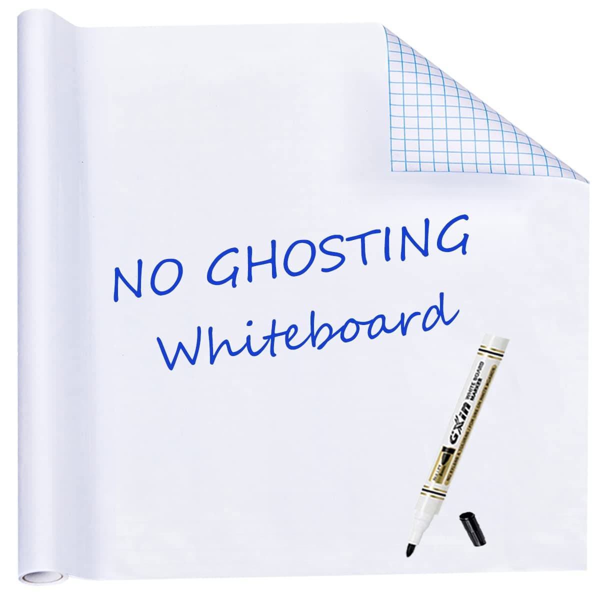 White Board Dry Erase, White Board Stick on Wall, 35.4x78.7 Inches Dry Erase Board Sticker for Wall, White Board Paper, Sticky White Board for Wall, Peel and Stick Wallpaper Homeworking Office