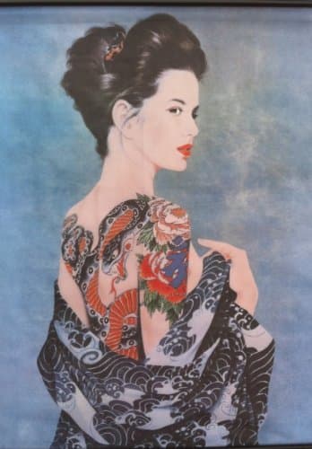 Japanese Tattoo Lady Wall Scroll R-33