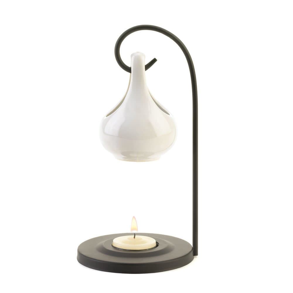 Hanging Tear Drop Oil Warmer (White)