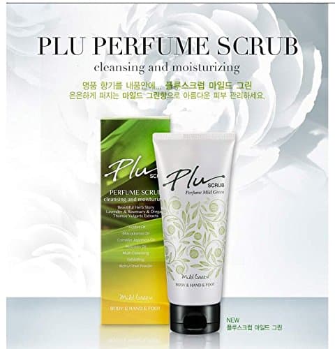 NEW PLU BodyScrub(WALNUT SHELL) Gently Exfoliating Scrub:Cleansing&Moisturizing: Jojoba Oil, Macadamia Oil, Cmellia Japonica Oil, Avocado Oil& Walnut Shell Powder