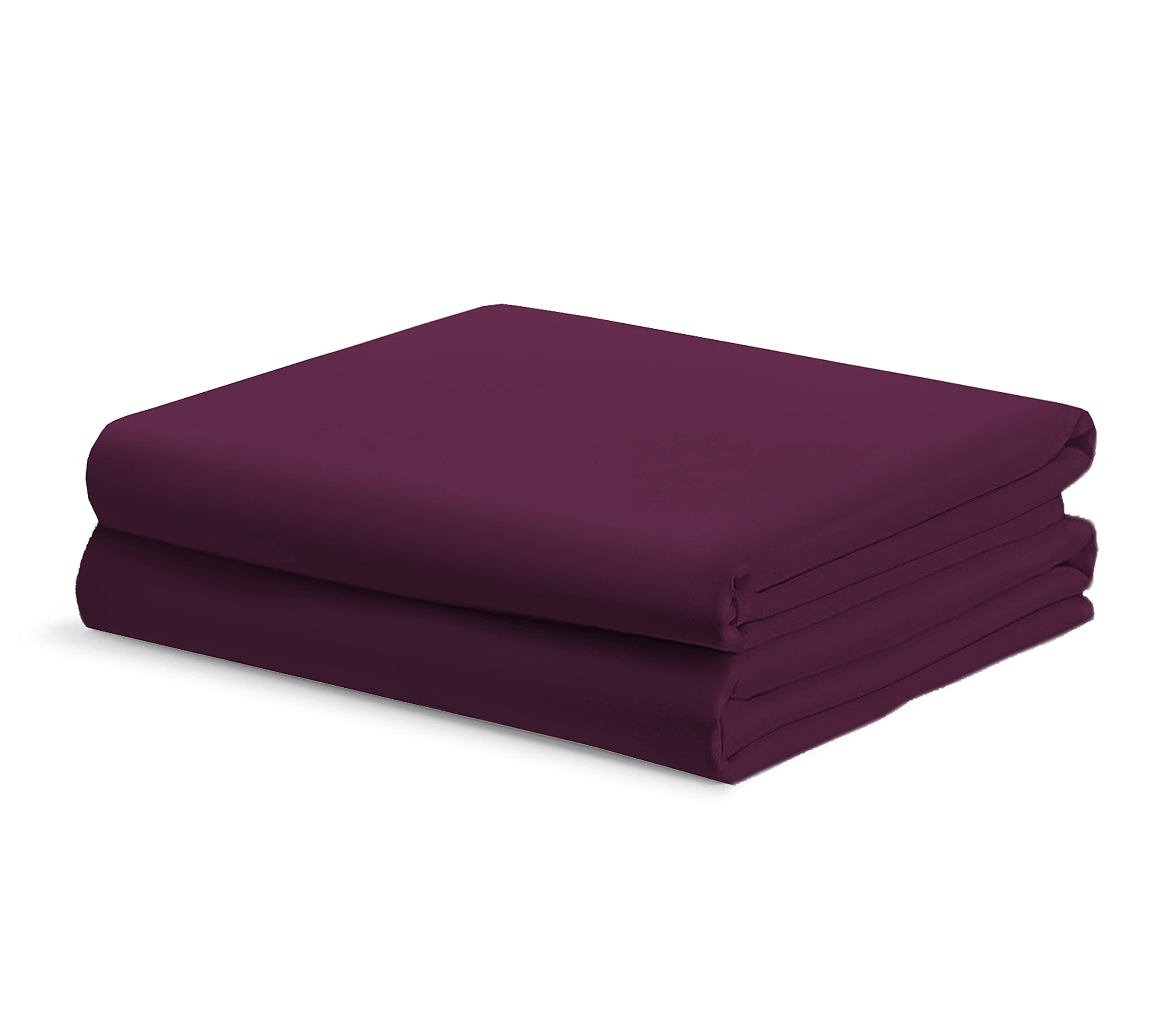 Sapphire collection 200 Thread Count 100% Egyptian Cotton Fitted Sheet (Double, Aubergine)
