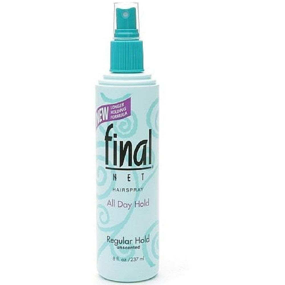 Final Net All Day Hold Hairspray, Regular Hold, 8 Ounce (6 pack)
