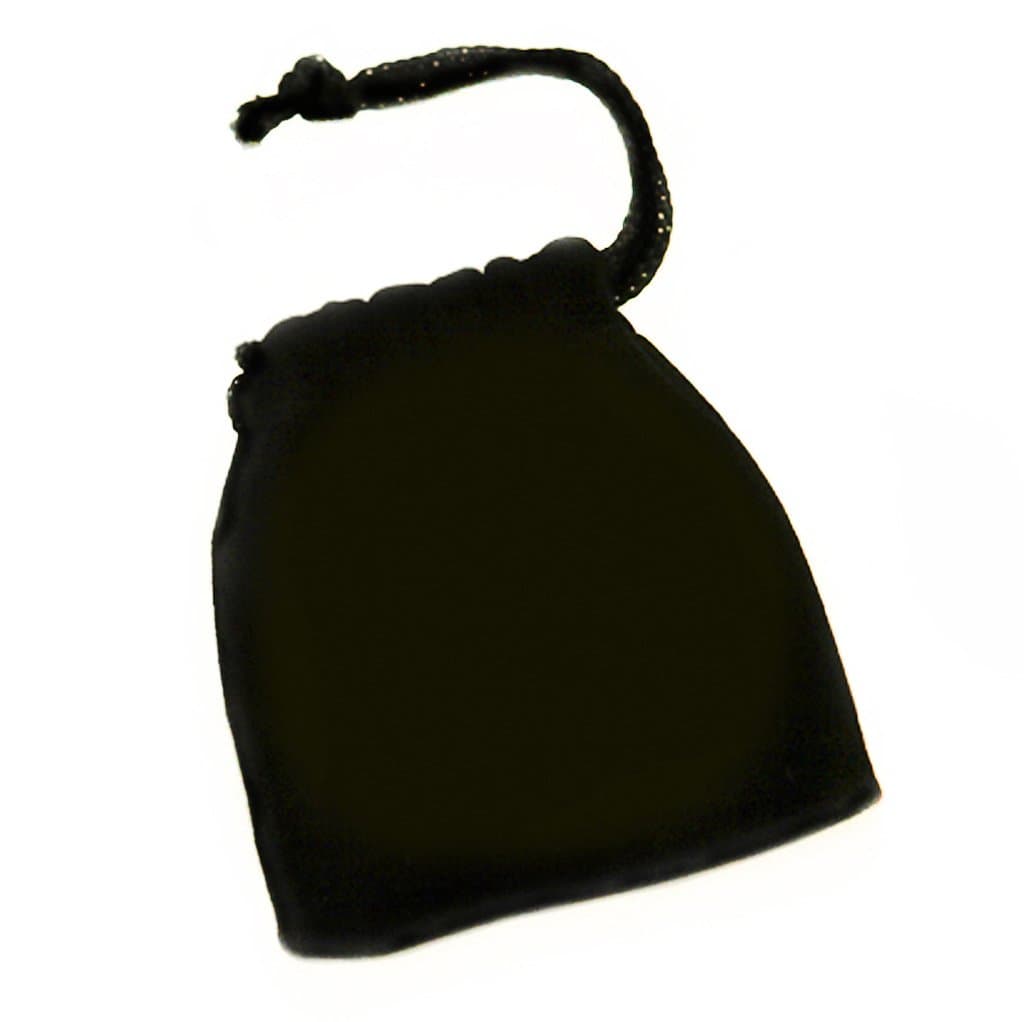6-pack 2 x 2.5 inches Small Goby Black Velvet Pouch Double Cord Drawstrings