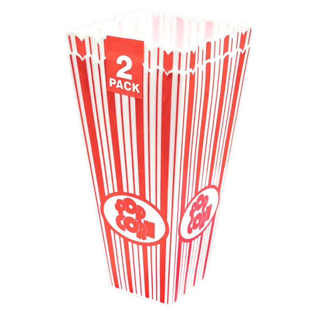 Traditional Candy Stripe Popcorn Holder - twin pack