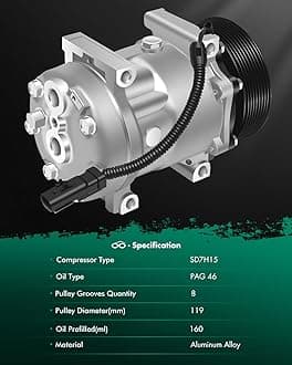 SCITOO AC Compressor fit for Dodge Ram 2500 3500 5.9L 1994 1995 1996 1997 1998 1999 2000 2001 2002 2003 2004 2005 55036561