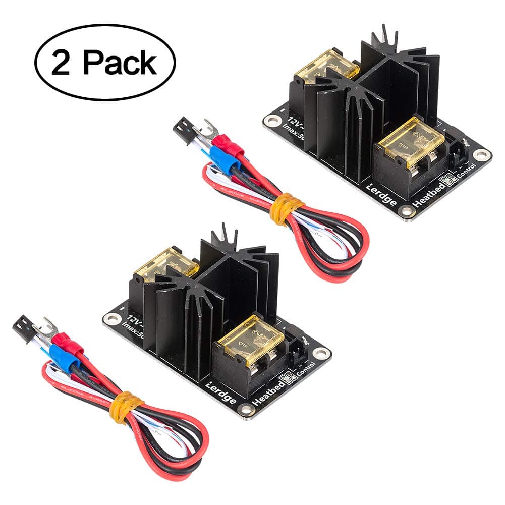 Heat Bed Mosfet, MOERISICAL 2 Pack 3D Printer Heat Bed Power Module Board Expansion Board MOS Tube High Current Load Module (Heat Bed Mosfet, 2 pack)