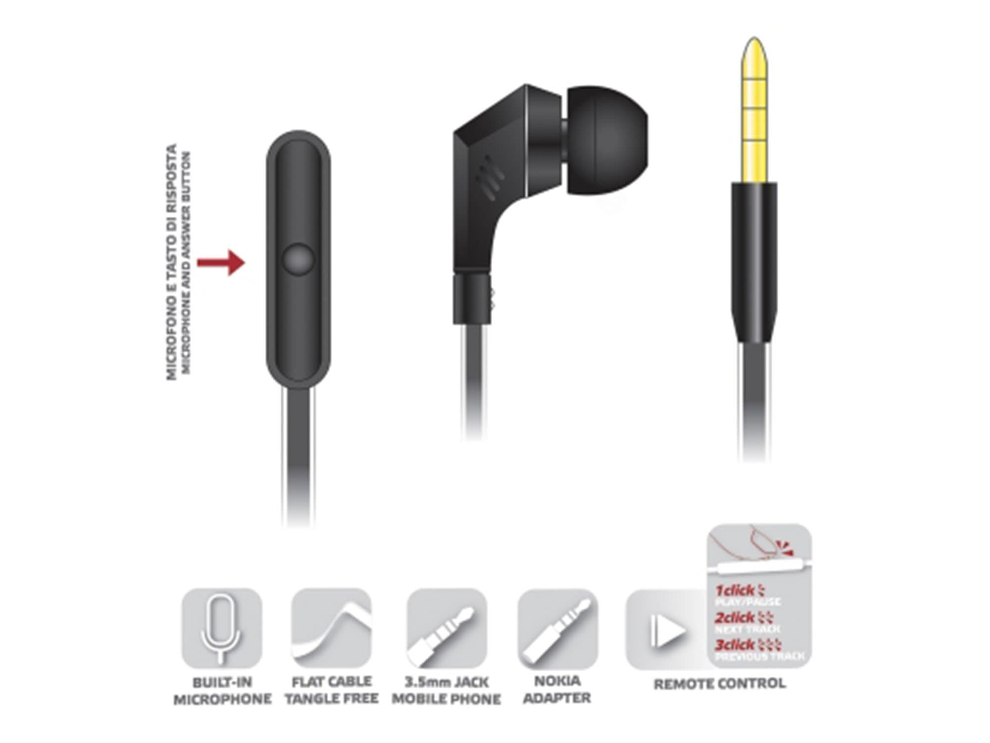 Celly Mono Earphones, 3.5 mm