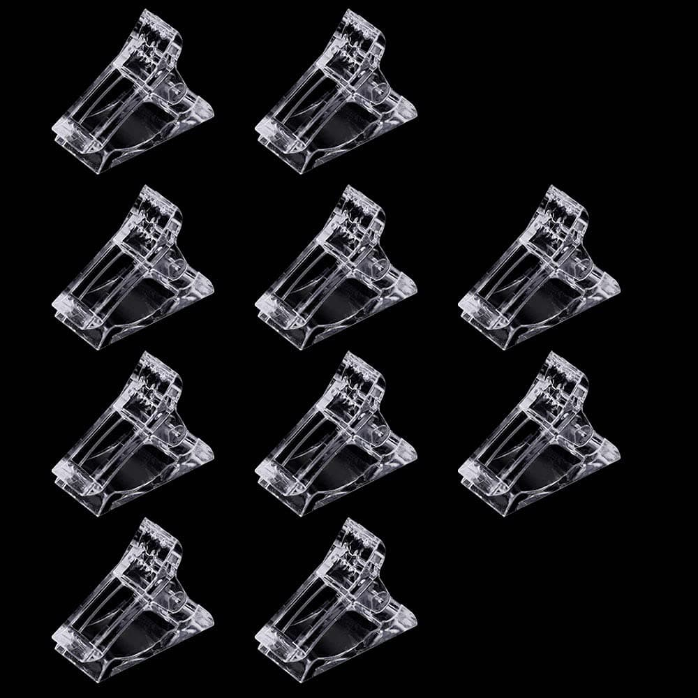10Pcs Nail Tips Clip for Quick Building Polygel nail forms Nail clips for polygel Finger Nail Extension UV LED Builder Clamps Manicure Nail Art Tool