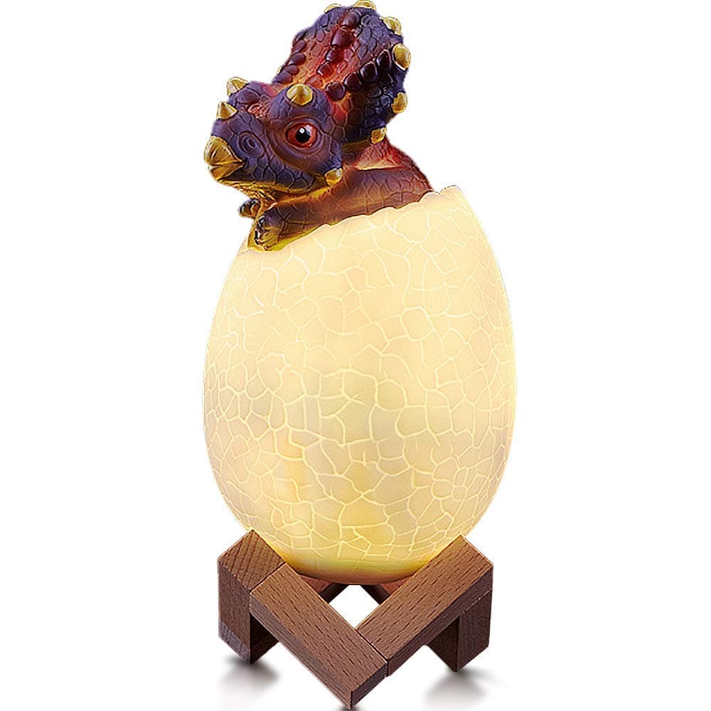 3D Dinosaur Night Light for Kids, Night Light with Remote Control 16 Color Changing, Toy Festival Gifts, Birthday Gift for Boys Girls (Triceratops)