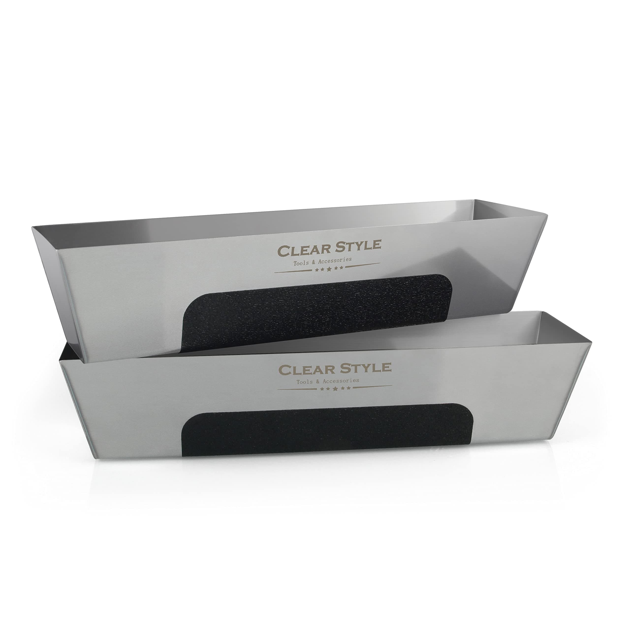 Clear Style Stainless Steel Mud Pan 14" 2 Pack