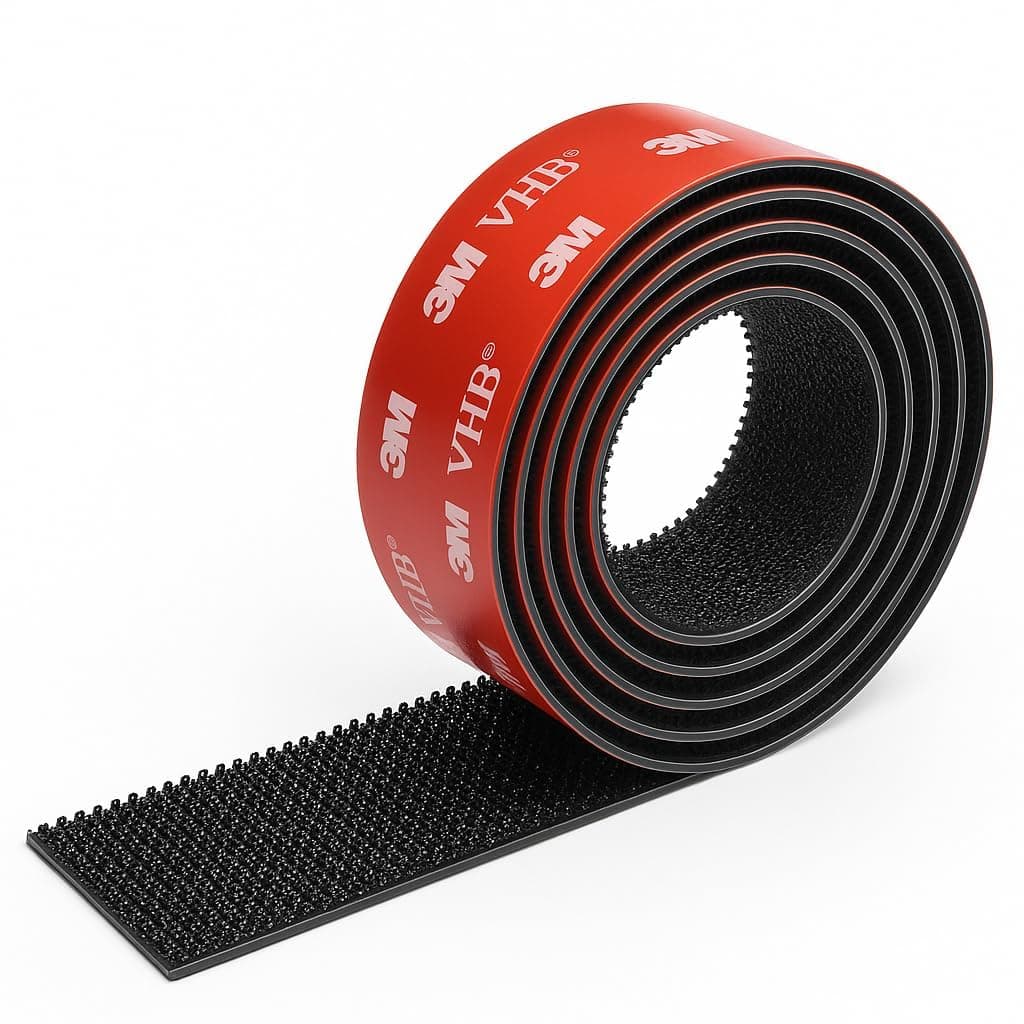 3M Dual Lock SJ3870 1 Automatic Mount Dash Cam Go Pro Telepass Door Support Dimensions 25.4mm x 1m Snap Closure Black Strong Adhesive Product