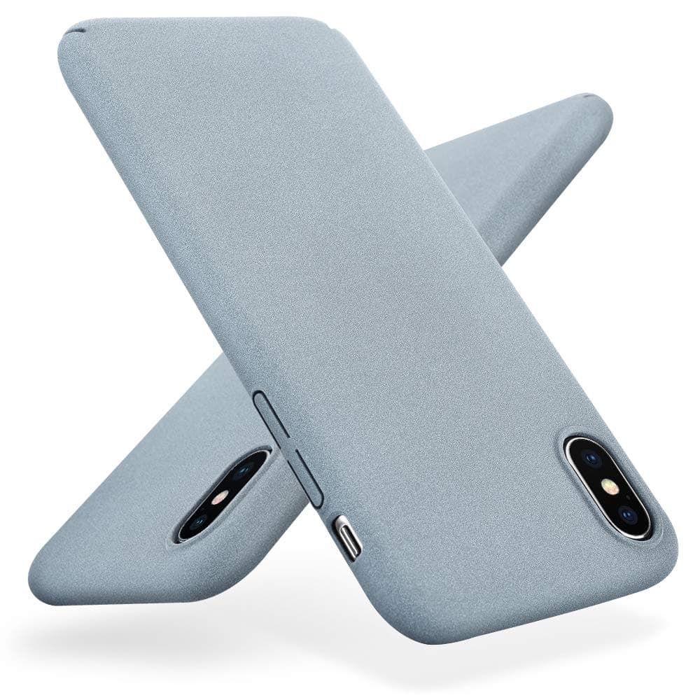 iPhone X Case, Xoomz Matte Surface Ultra Slim Cover Hard PC Back Anti-Sweat and Anti-Fingerprints,Frosted Finished for Apple iPhone 10/X Case - Gray