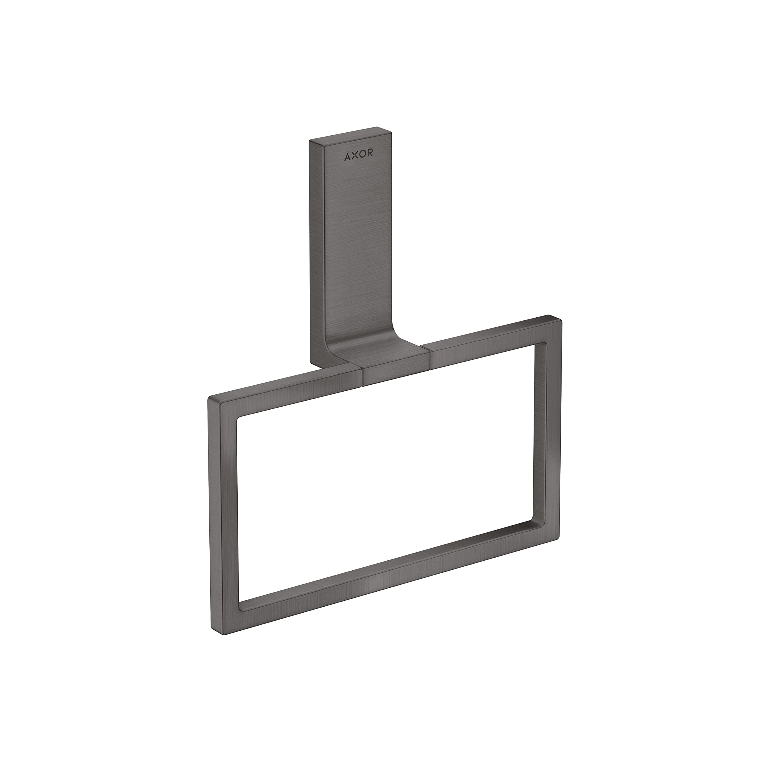 Universal Rectangular Towel Ring in Brushed Black Chrome, 42623340