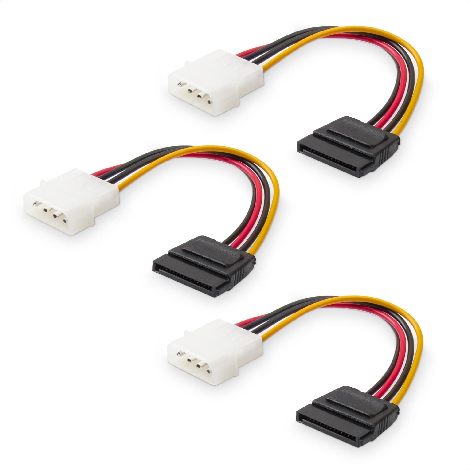 Cable Matters (3 Pack) 4 Pin Molex to SATA Power Cable Adapter - 6 Inches