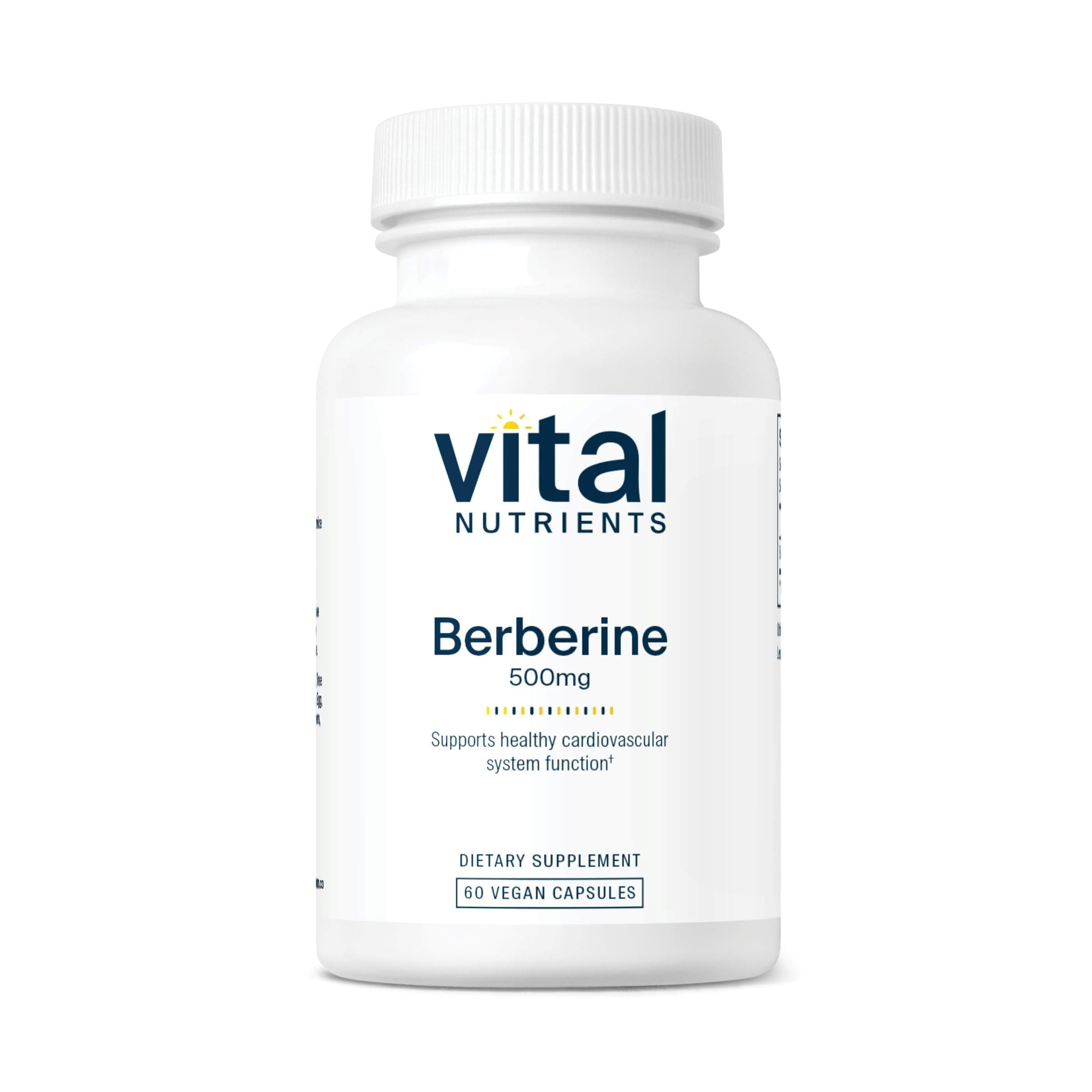 Vital Nutrients Berberine -Supports Bowel Function and Normal Triglyceride Levels -Vegan Supplement- Gluten, Dairy, and Soy Free -500 mg -60 Capsule