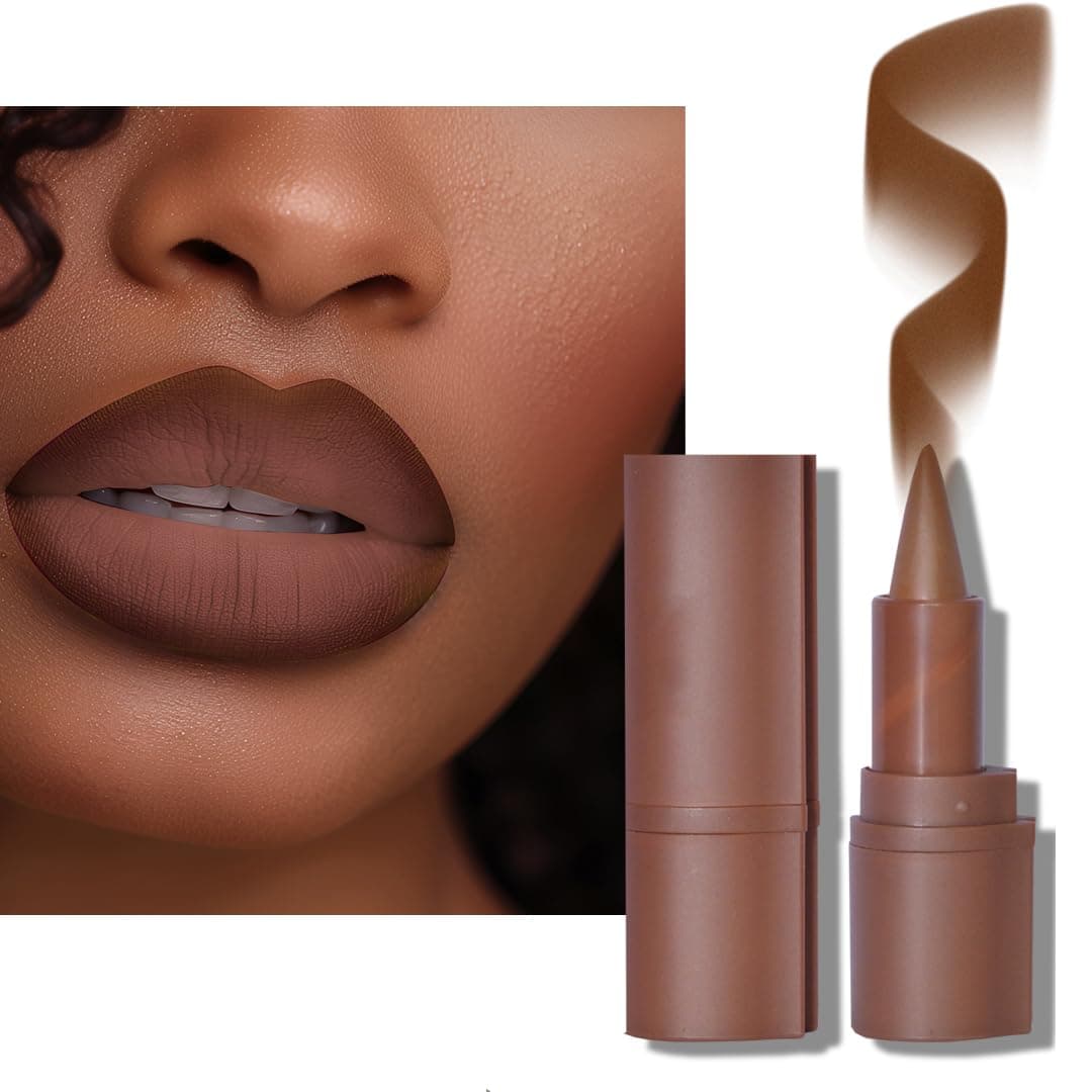 2-in-1 Gradient Lip Liner and Lipstick Lip Combo Set - Achieve Flawless Contour and Gradual Ombre Effect with Easy-to-Use Crayon Form and Cone Tip - Non-Smudging, Long-Lasting (01# Milk Tea, 1)