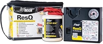 Flat Tire Repair Kit - ResQ 12V Compressor Tire Mobility Kit with Water Based Sealant