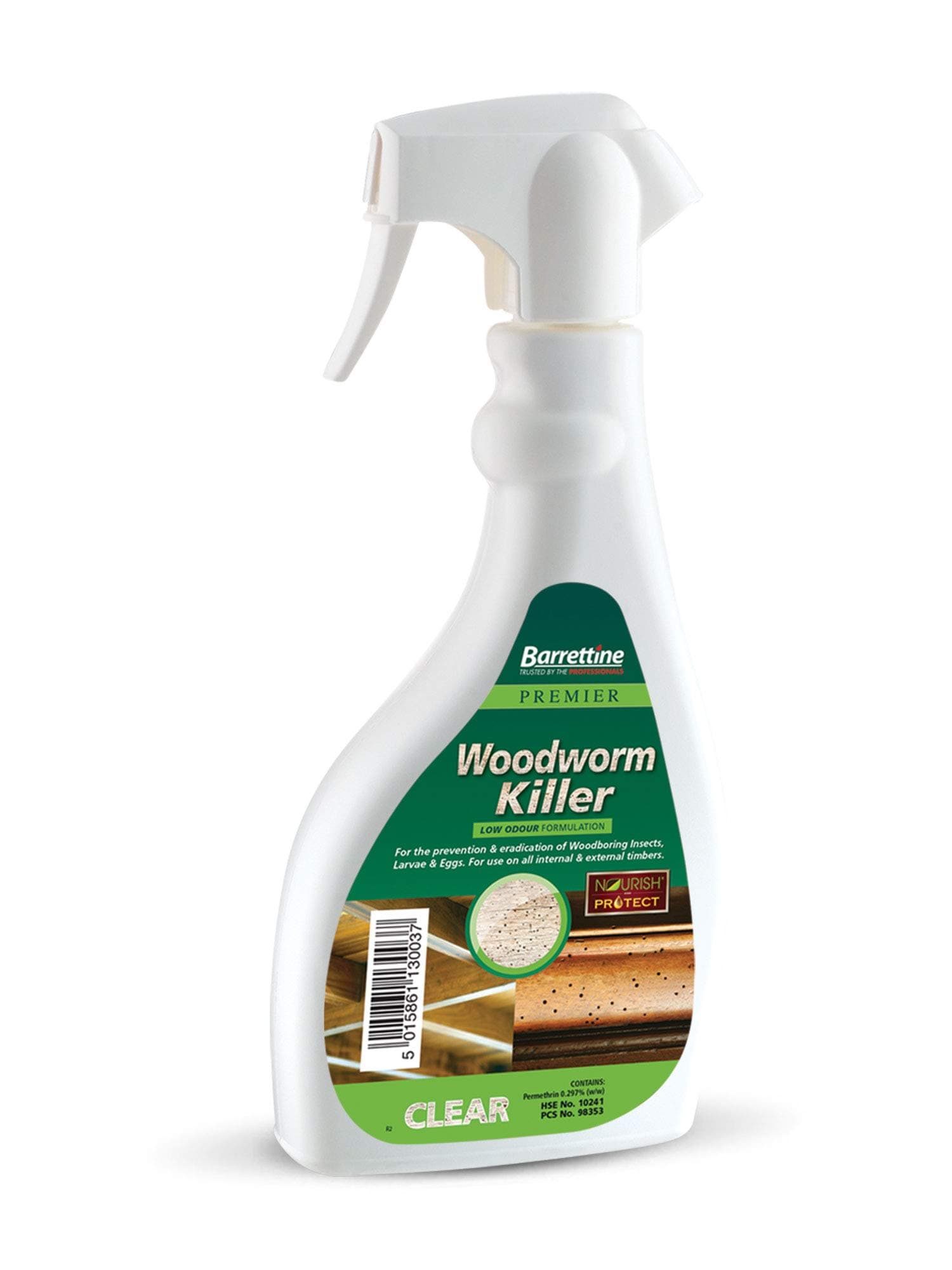 Woodworm Control Fluid Trigger Spray 500ml (low odour)