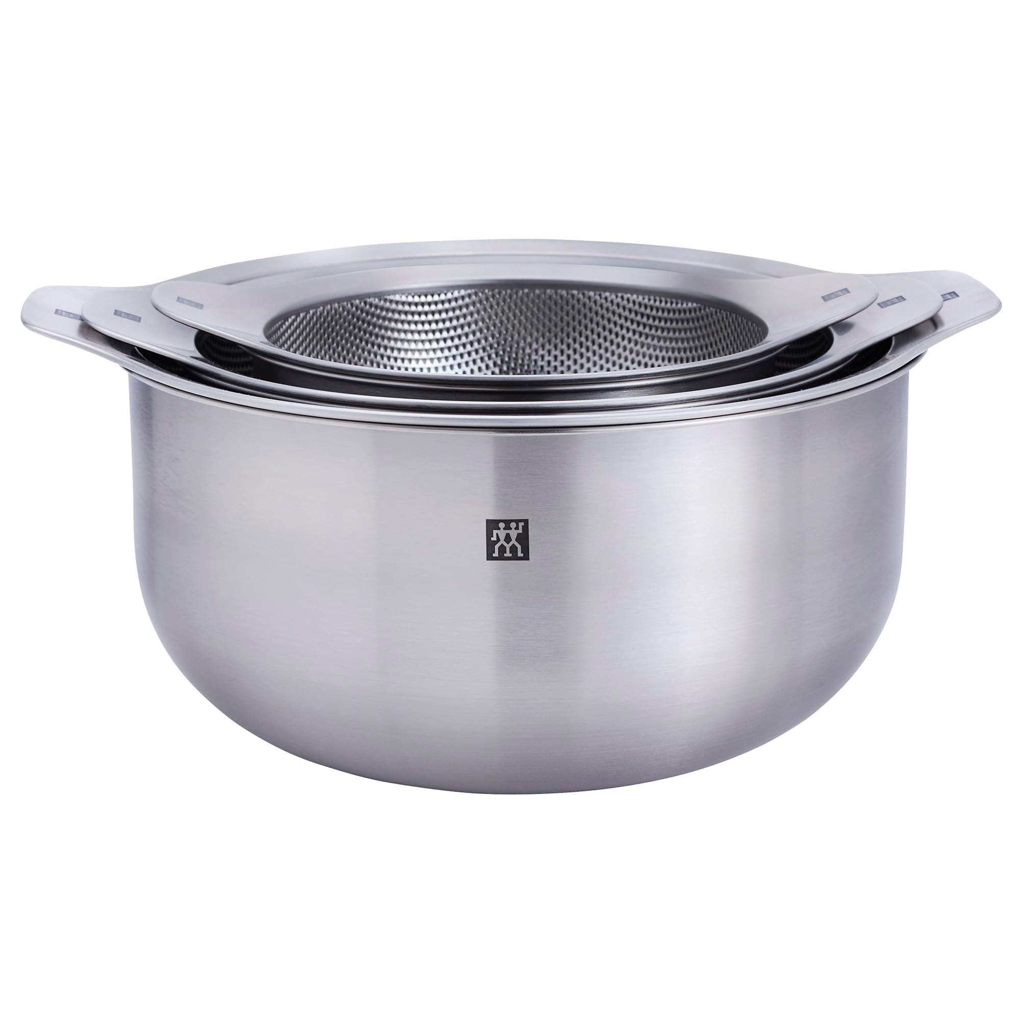 Prep 6-pc Brushed Stainless Steels Nesting Bowls & Strainers Set