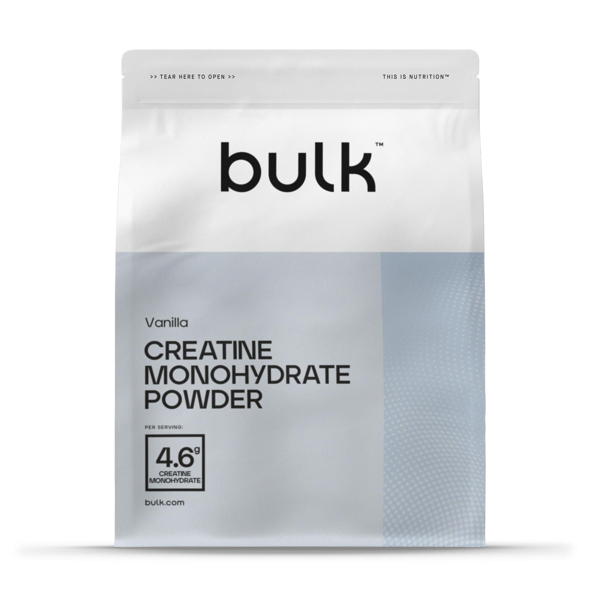 Bulk Creatine Monohydrate Powder, Vanilla, 500 g, 100 Servings, Packaging May Vary