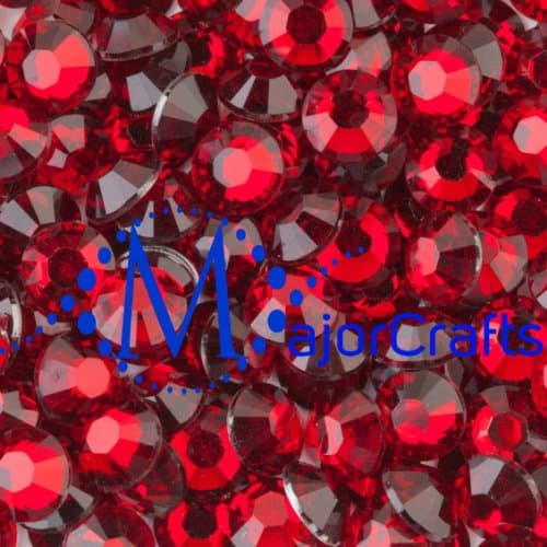 MajorCrafts 2000pcs Dark Red Siam 3mm ss12 Flat Back Round Resin Rhinestones