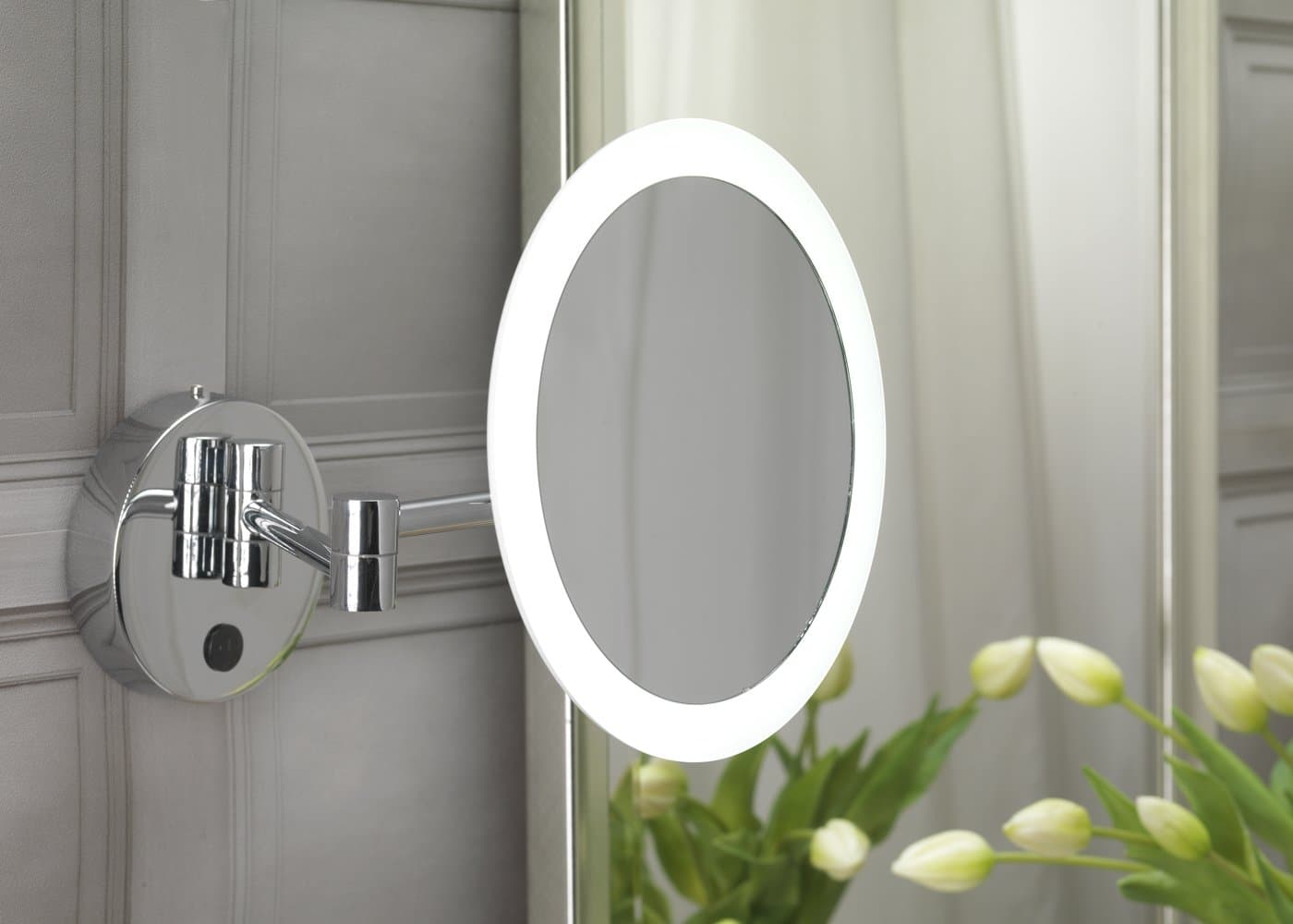 Onli Rim Bathroom Wall Light Integrated LED Mirror, 4.5 W, Chrome