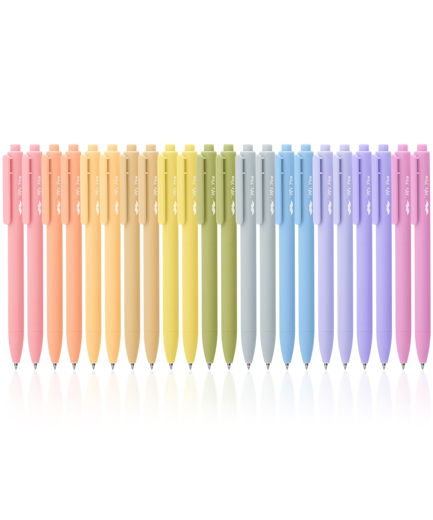 Retractable Gel Pens Bulk, 22 Pack, Black Ink, Mild Barrel Gel Pens, Fine Point 0.7mm