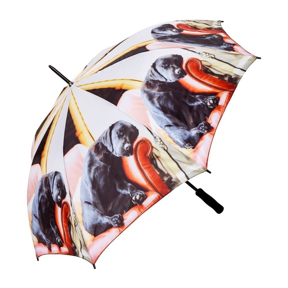 Country Matters CMUMB0044 Sleeping Lab Labrador Windproof Automatic Golf Umbrella, Multi-Colour, 5 x 5 x 90 cm