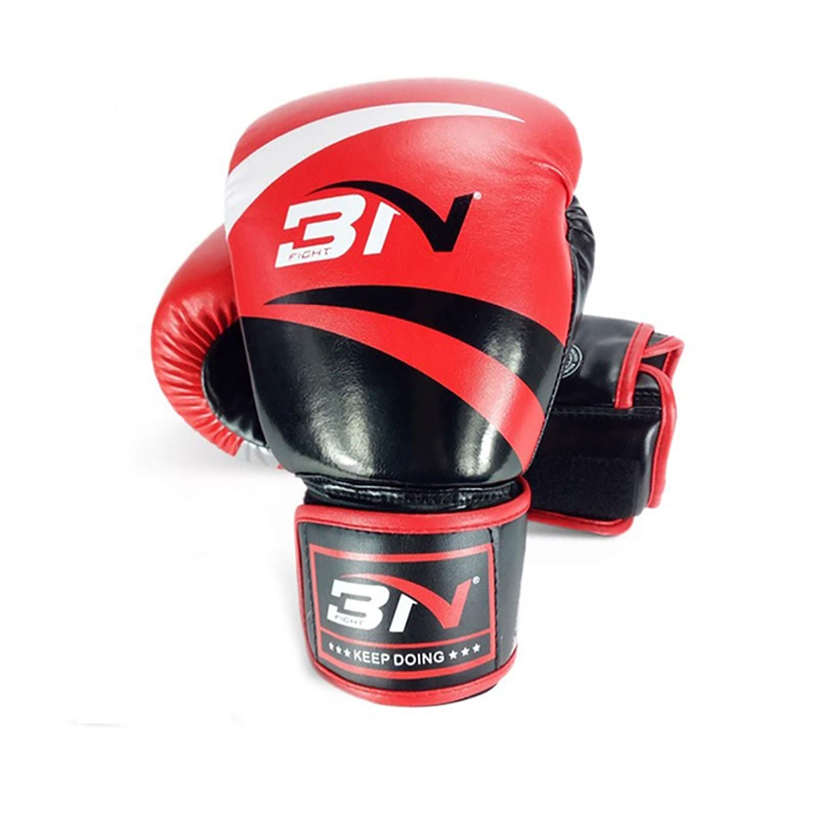 Boxing Gloves For Training Muay Thai Matte Black Maya Hide Leather Gloves For Sparring, Kickboxing, Fighting, Punch Bags,For Sports And Fitness Enthusiasts,Red-12OZ