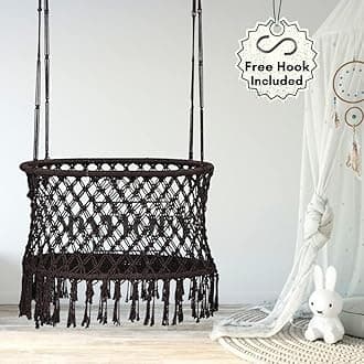 Patiofy Baby Swing, Baby Palna, Cradle for Newborns | Weight Holding Capacity Upto 15kg | Sturdy Frame (Age Group- 0 to 2 Years/Metal Body, Brown)