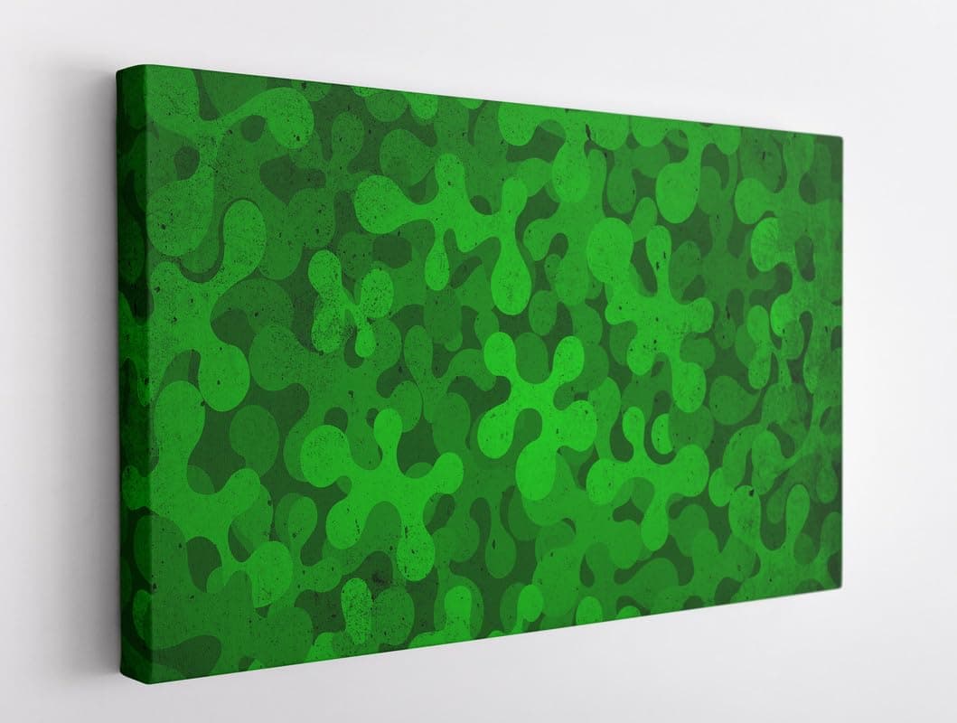 bpaNeon Fluorescent Green Camouflage Vector Pattern Canvas For Home And Office Décor (41x60)