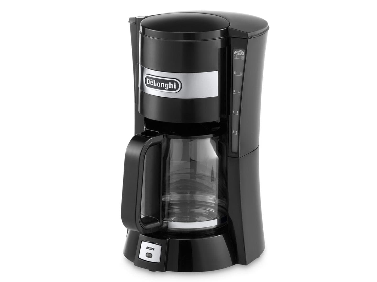 De'Longhi Filter Coffee Machine, 1.25 Liters, Auto shut off and Anti-Drip system, ICM15210.1 - Black