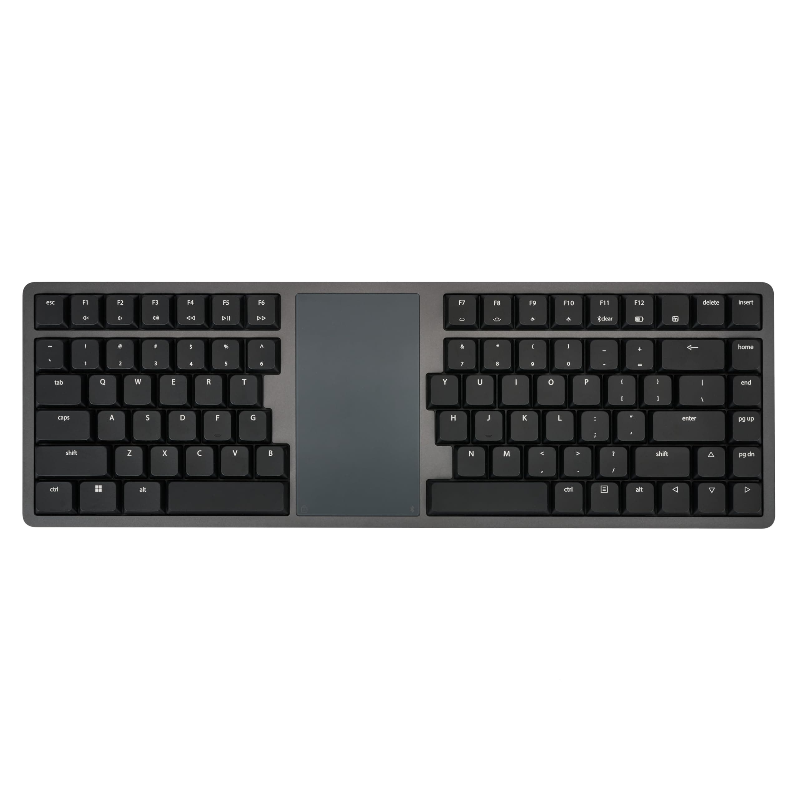 KinesisForm Split Touchpad Keyboard | Windows Touchpad | Mechanical Switches | Aluminum Case | Bluetooth | Backlighting | Ergonomic