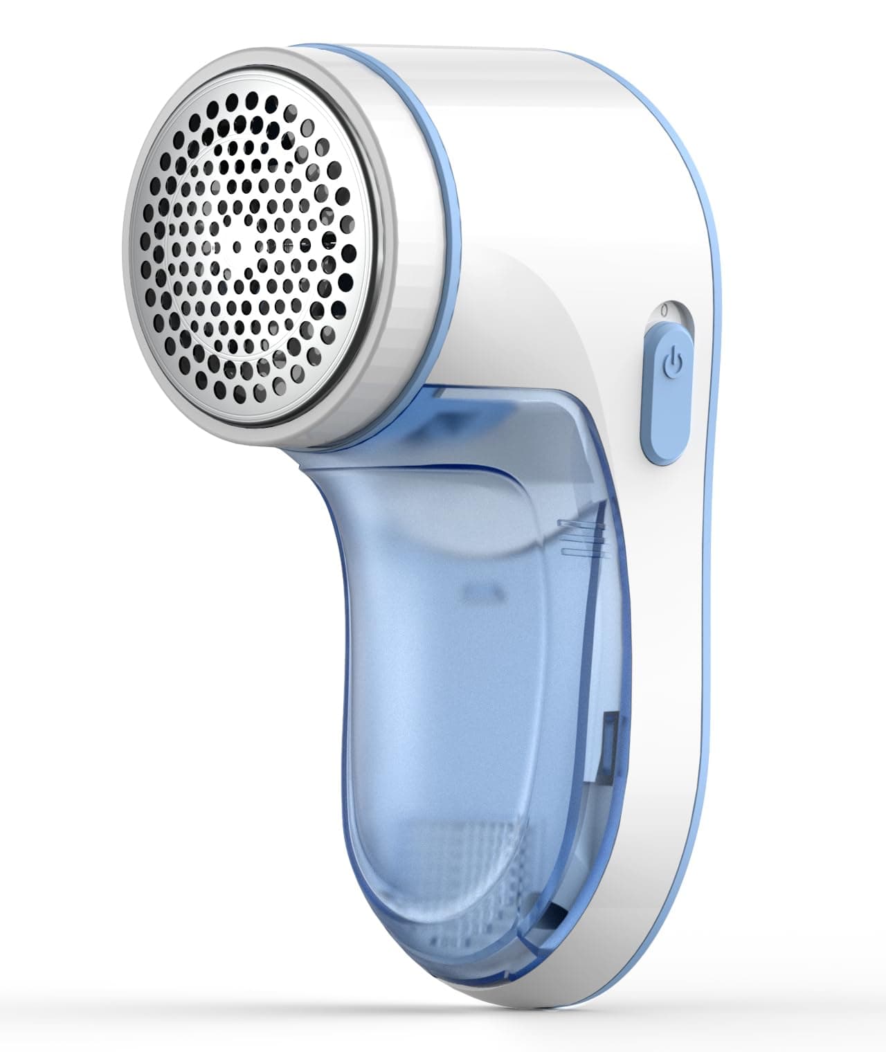 Fabric Shaver, Lint Remover for Clothes, Effectively and Quickly Remove Pills, Sweater Shaver with Stainless Steel 3-Leaf Blades and Safety Lock Protection.(Blue & White)