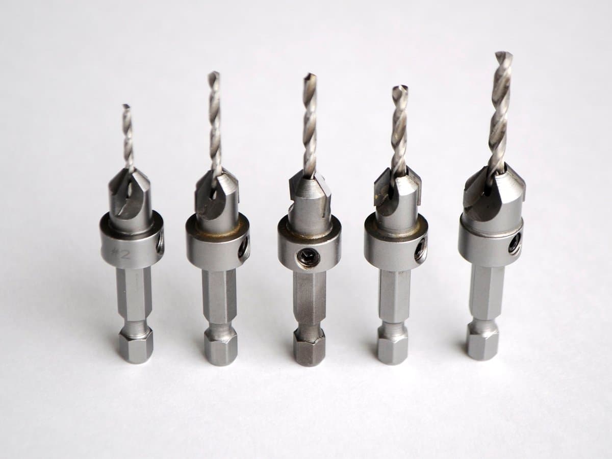 Carbide-tipped Countersinks - Complete Set of 5