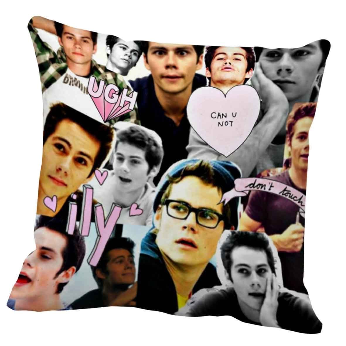 Dylan o brien collage 3 2 Cushion Pillow Case 16"x16"