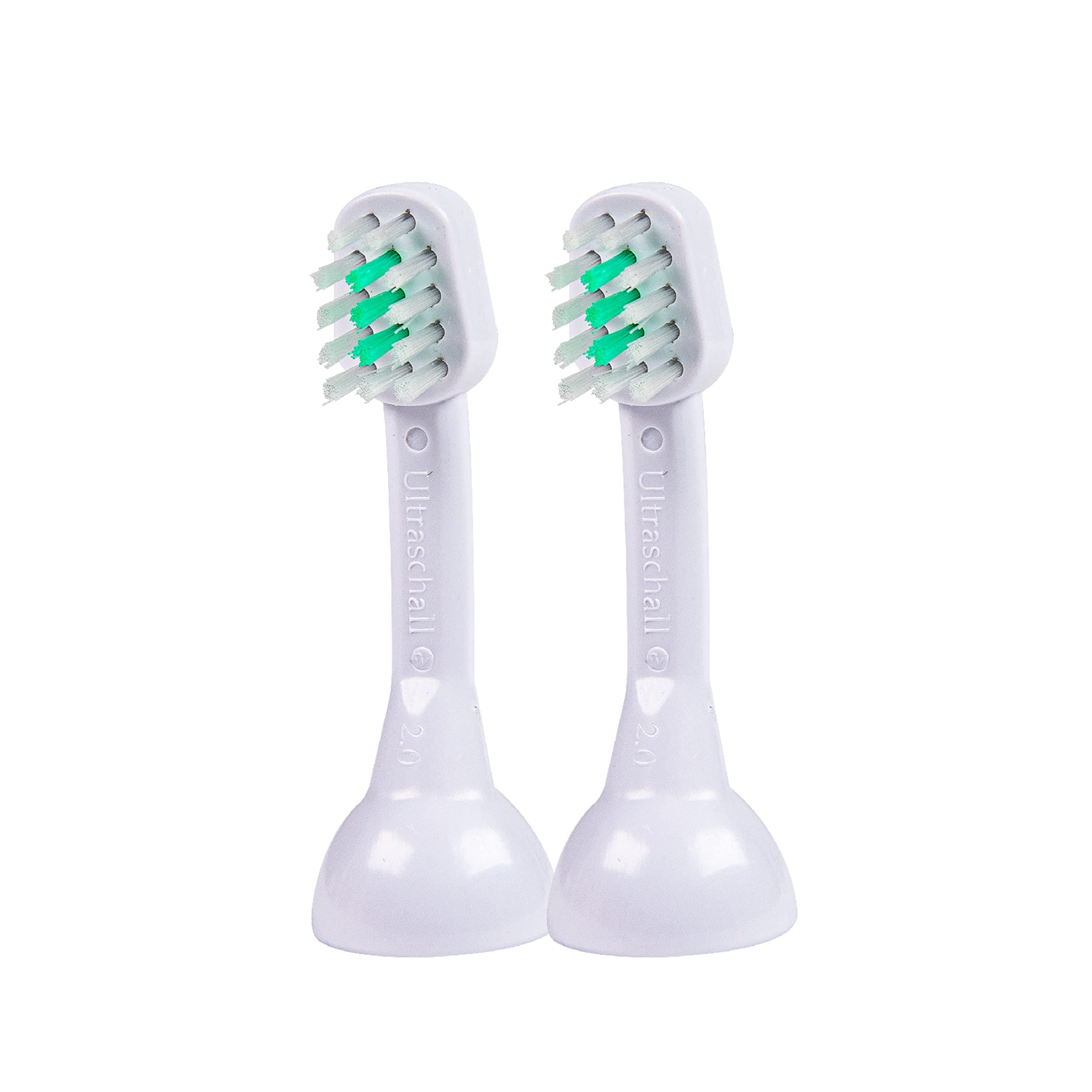 2 x A1 (S) Small Ultrasonic Attachment Brushes for Emmi-Pet 1.0 & 2.0 Ultrasonic Toothbrush, Prevents Tartar, Fights Bad Breath & Gum Disease - Silent & No Scrubbing