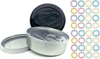 20sets Cali Self-seal Tin Can with Lid - Tuna Can Hoop Ring - NO TOOLS NEEDED + 32Pieces can Labels【100ml/3.5] (20sets) (3.5, 20)