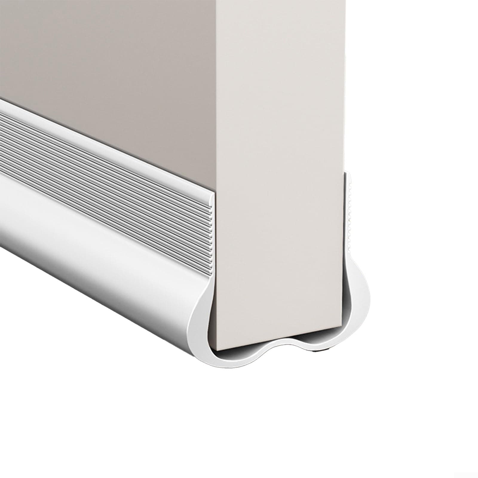 PVC Flexible Door Bottom Sealing Strip, Draught Excluder Under Draft Stopper, Weather Stripping Noise Blocker Replacement Seal - Noise Proof and Energy Saving (White)