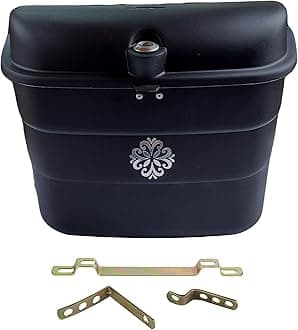 Bike Storage Luggage Side Box with Lock, Heavy Duty Plastic Suitable for All Bikes (Matte Black)